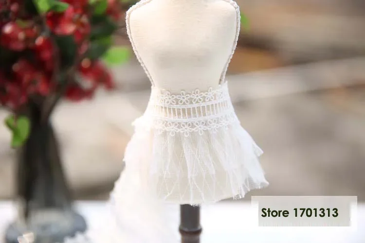 10cm*1meters white lace trimmings for clothing wedding dresses DIY sewing accessories trim for tailor