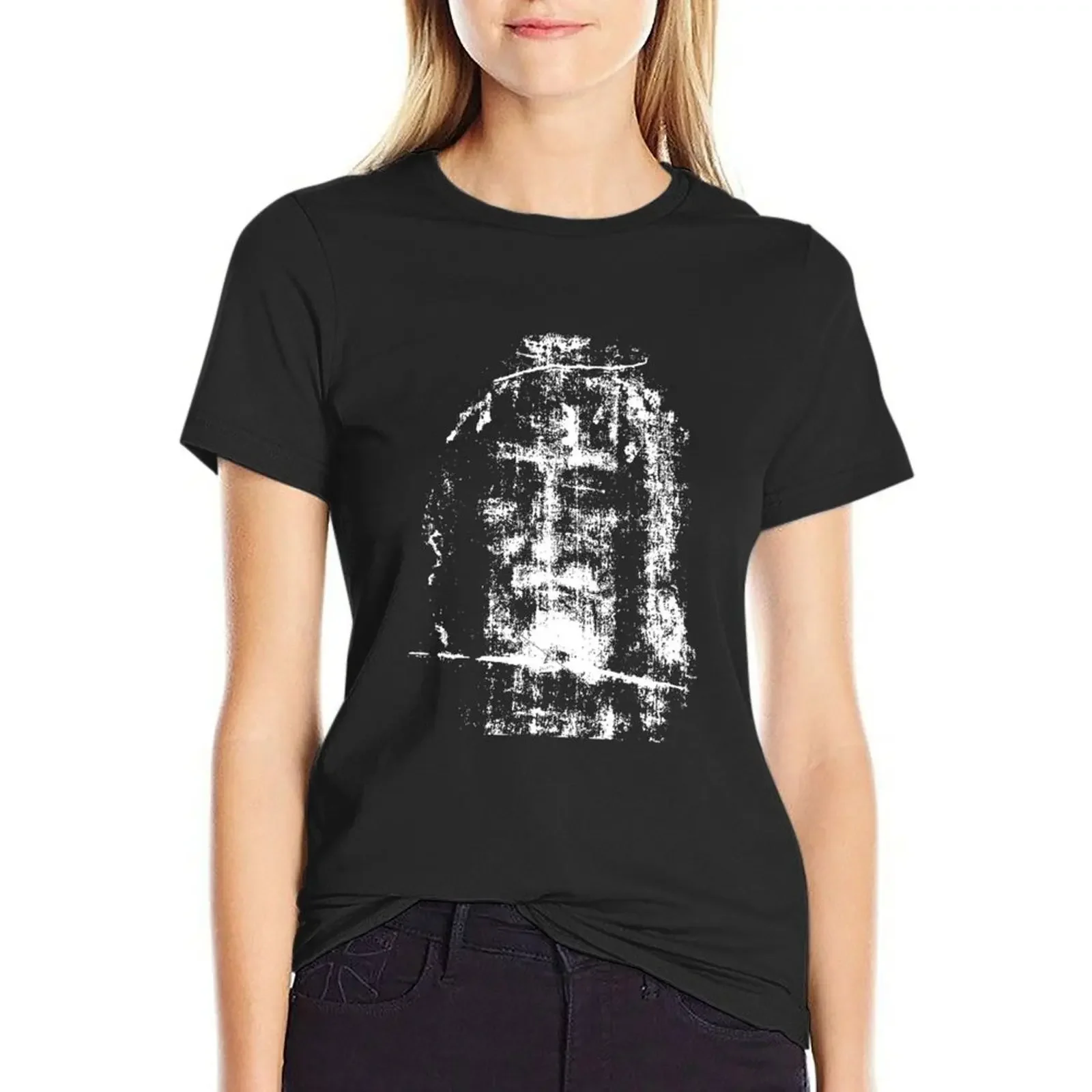 

Shroud of Turin Jesus Christ Face Classic T-Shirt hippie clothes Aesthetic clothing vintage clothes female cotton t shirts Women