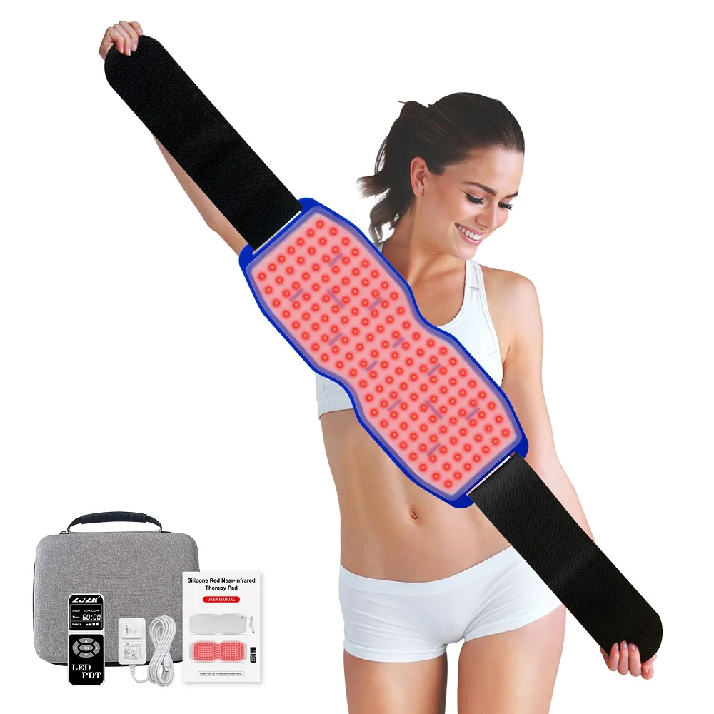 

New Silicone 450 LEDs 940nm 850nm 660nm Red＆Infrared Light Therapy Belt Back Pain Relief Burn Fat Wrap Slimming Machine