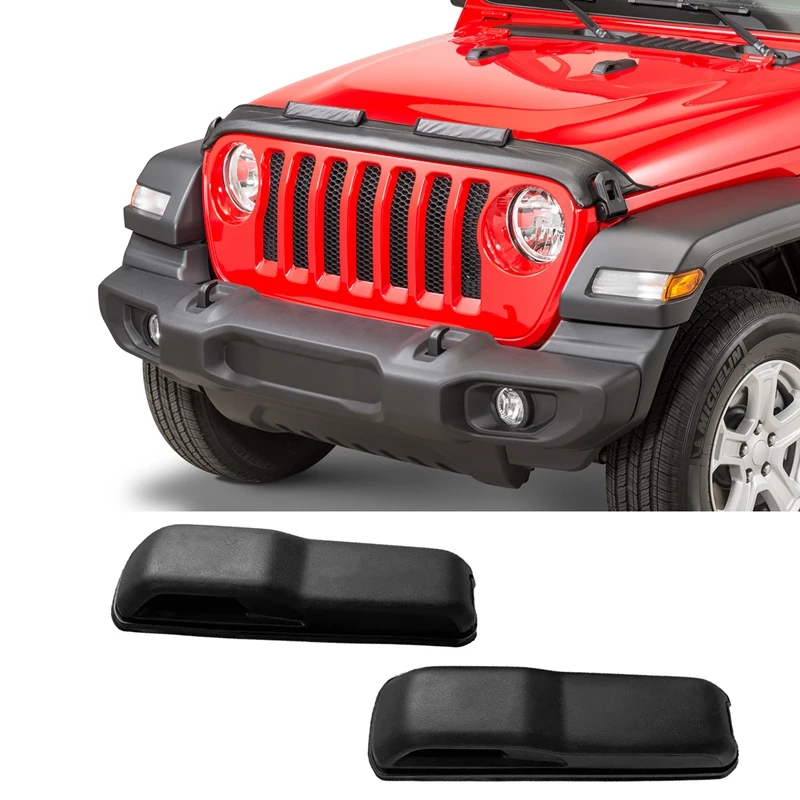 

2 PCS For 2018-2021 Jeep Wrangler JL Gladiator 68307300AC Windshield Hood Stop Bumper Strap