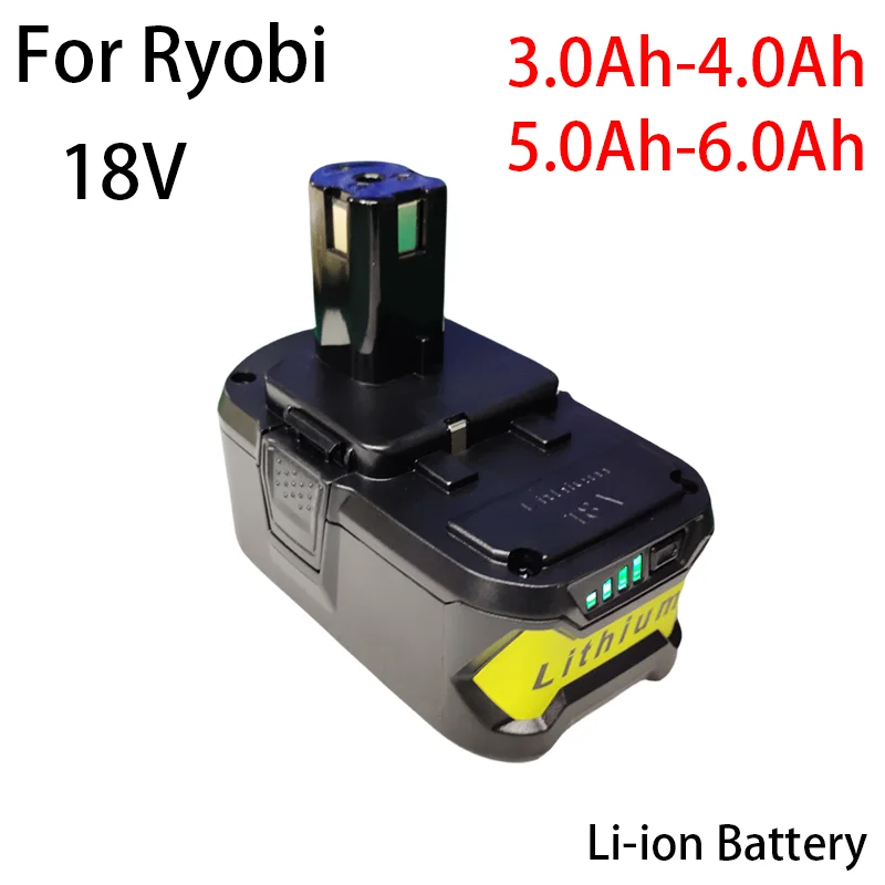 

Новый беспроводной Электроинструмент RYOBI 18 в BPL1820 P108 P109 P106 RB18L50 RB18L40 литий-ионная батарея 3.0ah/4.0ah/5.0ah/6.0Ah