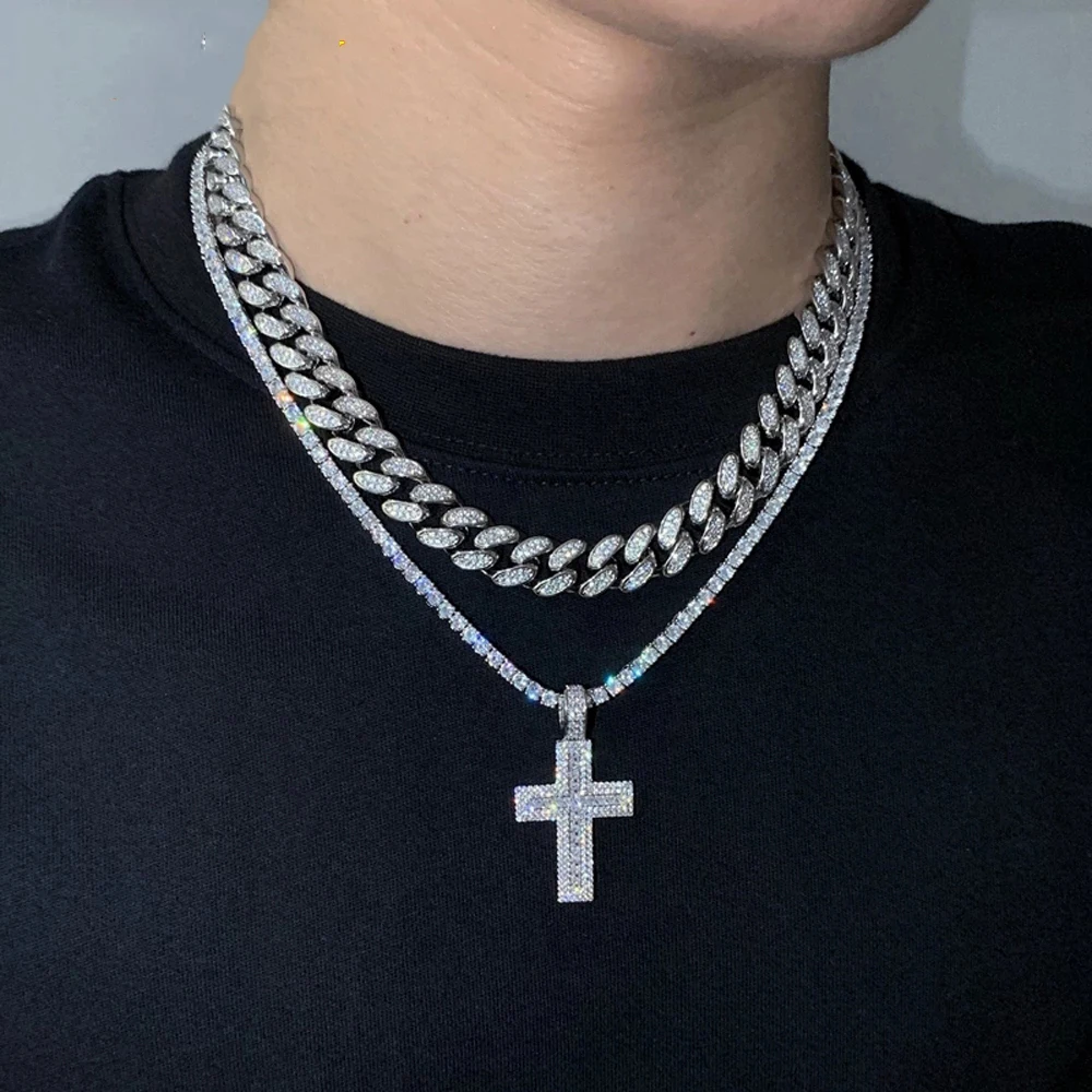 5A Cubic Zircon Rope Chain charm 