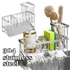 Sink Caddy Sponge Holder Sink Basket Brush Holder Dish Cloth Hanger Soap Rack Sink Stopper Holder Sponge for Kitchen 1