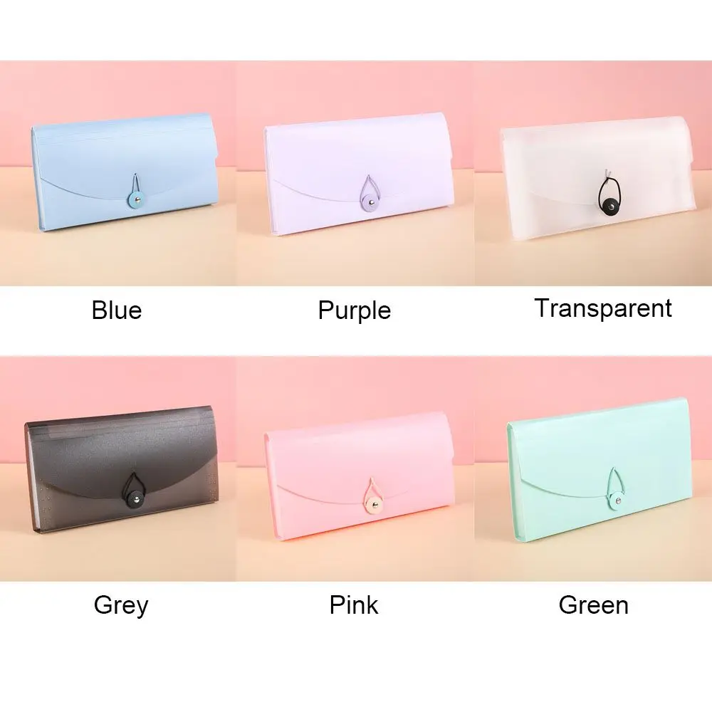 B6 Plastic Expanding File Folder Document Organizer Accordion File Organizer Check Bill Receipt Card Ticket Holder Office Supply