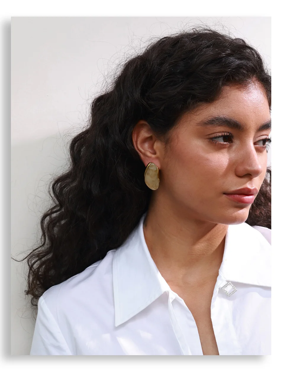Yhpup resin geometric stud earrings - image 2