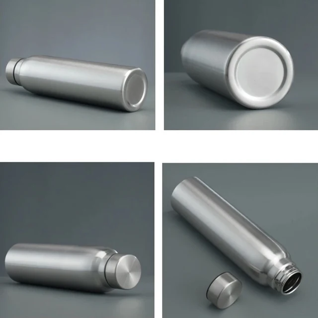 650ml/1000ml stainless steel metal water bottle outdoor sports water bottle metal cold water bottle reusable leakproof 4