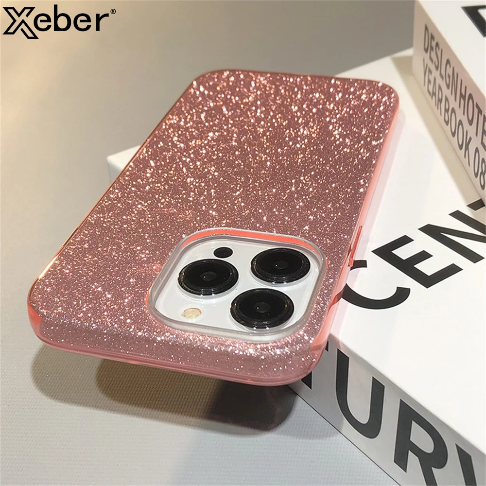 IPhone 11 Cavo Custodia IPhone Glitter Ibrida Rigida - Cover Scintillante  Per IPhone 15 14 13 12 11 Pro Max, Antigraffio E Antipolvere Cover IPhone  13 Trasparente, image size:1000x1000