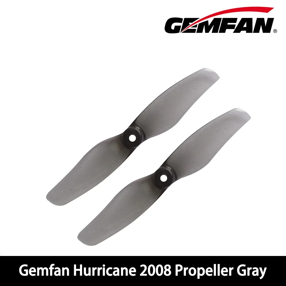ตัวเลือกสินค้า ใบพัด Gemfan Hurricane 2008 ขนาด 2.0x0.8x2 นิ้ว (51 มม.) 2 ใบพัด สำหรับมอเตอร์ 1002/1102 - เหมาะสำหรับโดรน FPV ขนาด 2 นิ้ว ใช้งานในร่ม (4 คู่/8 ชิ้น)