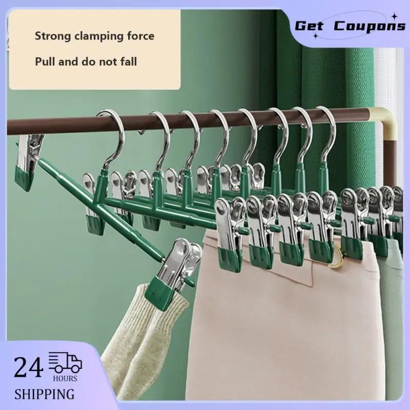 

1/3/5pcs Hanger For Clothes Stainless Steel Clip Stand Hanger Space Saving Hook Rack For Pant Skirt Kid Cloth Wardrobe Organizer