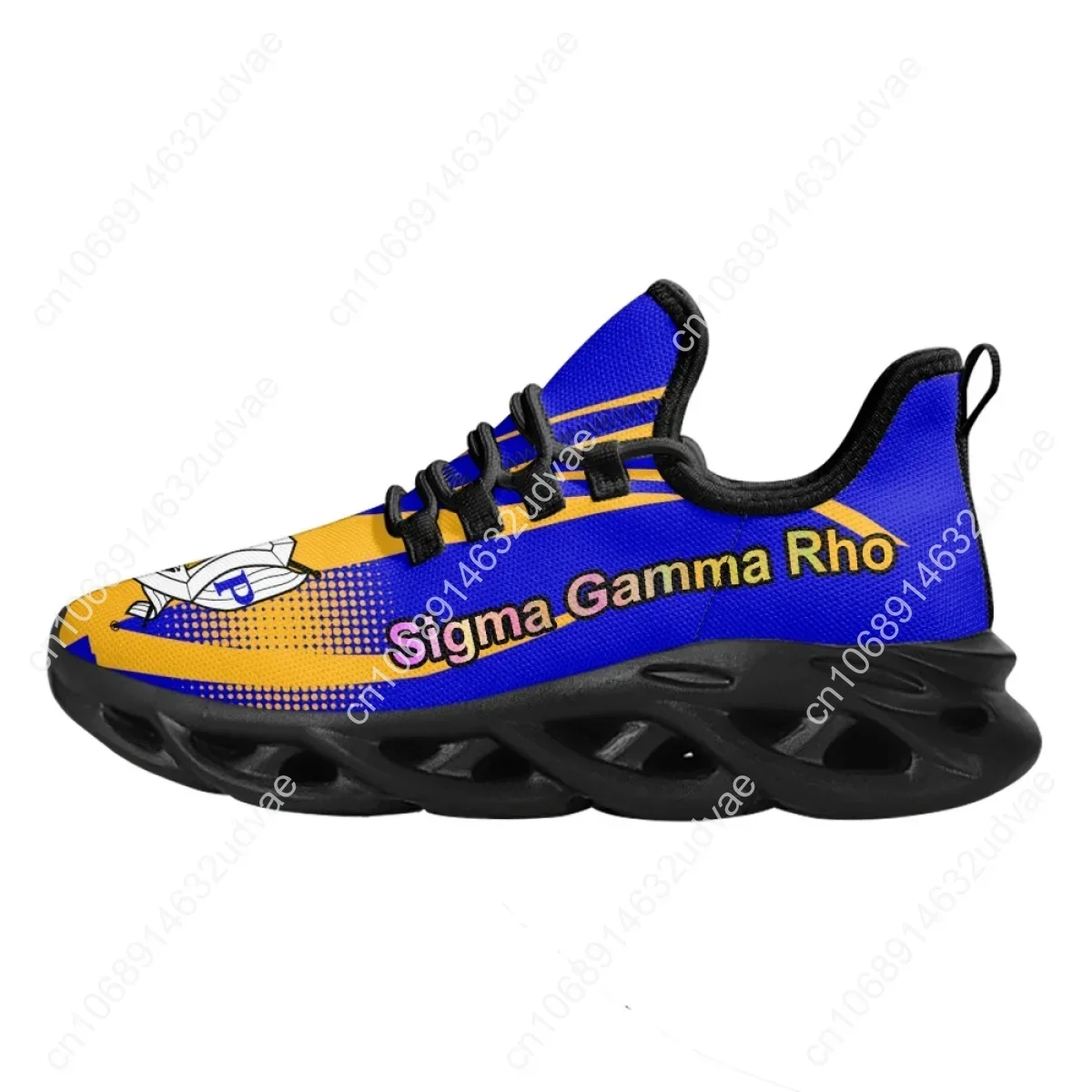 Women Shoes Lace-up Mesh Shoes Sigma Gamma Rho Poddles Breathable Running Shoe Wear-resistant Tennis Flat Shoes Hot