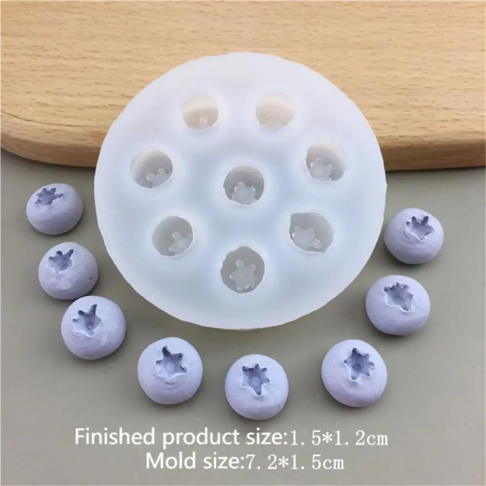 New Simulation Fruit Candle Silicone Mold 3D Blueberry Raspberry Shaped Fondant Mould DIY Chocolate Baking Mold Cake Decor Tool