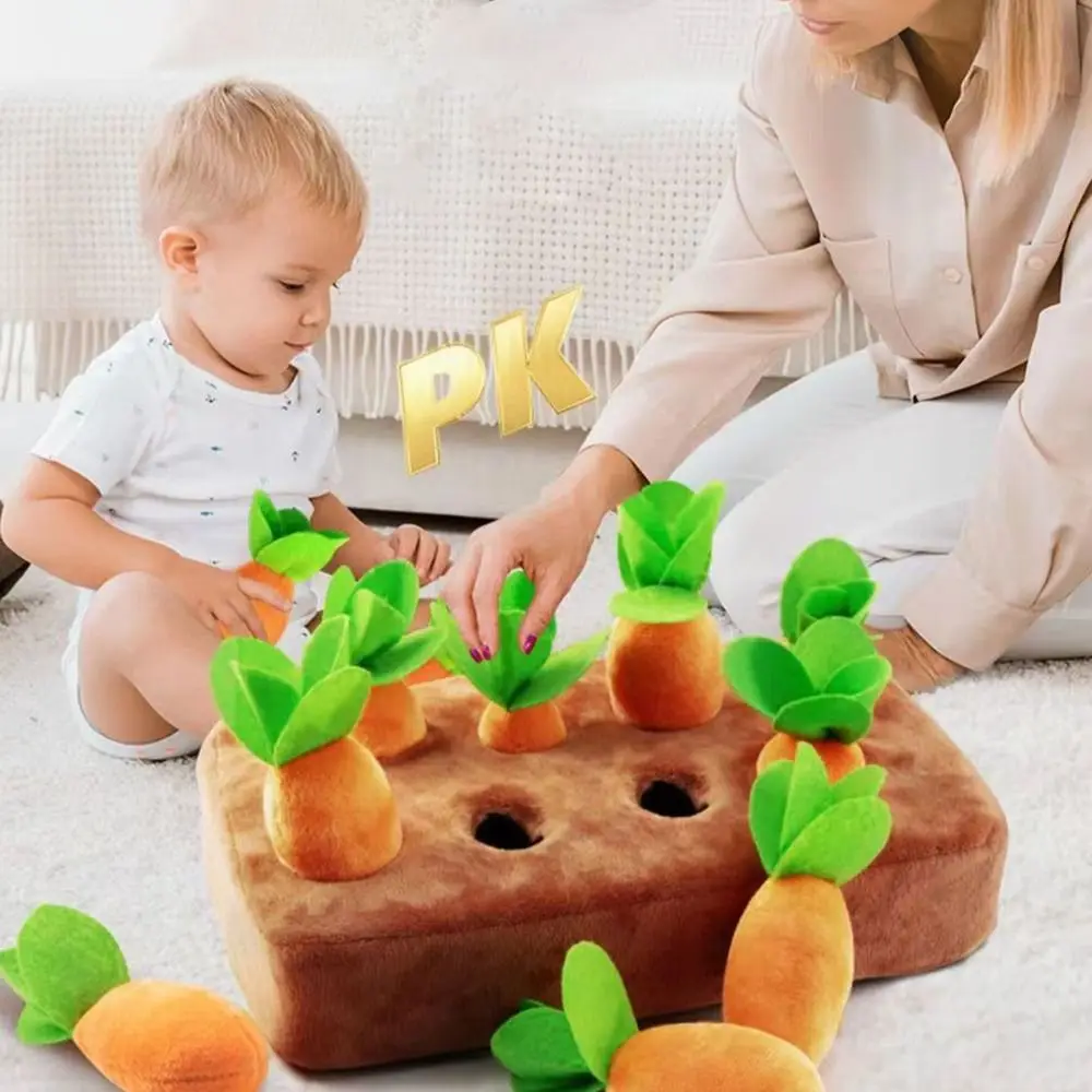 Radish Parent-child Interaction Toys Snuffle Mat Pull Up Carrots Child Educational Toys Pet Dog Chew Toy Plush Carrot Toys