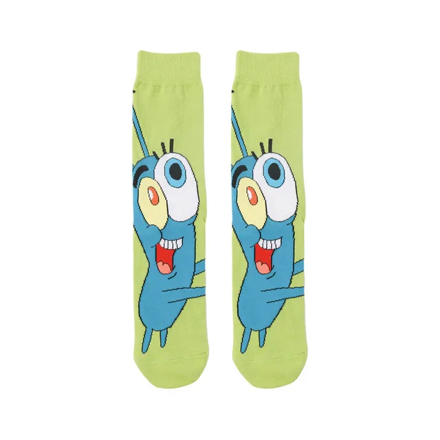 SpongeBob Squidward Tentacles Patrick Star Crab boss Plankton  cartoon Adult tube socks Cosplay Children Christmas Gifts sock 19
