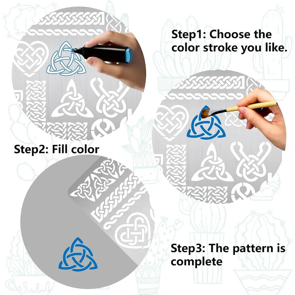 MAYJOYDIY 3Pcs Pochoir De Animaux De La Foru00eat Pochoir Pour Peinture