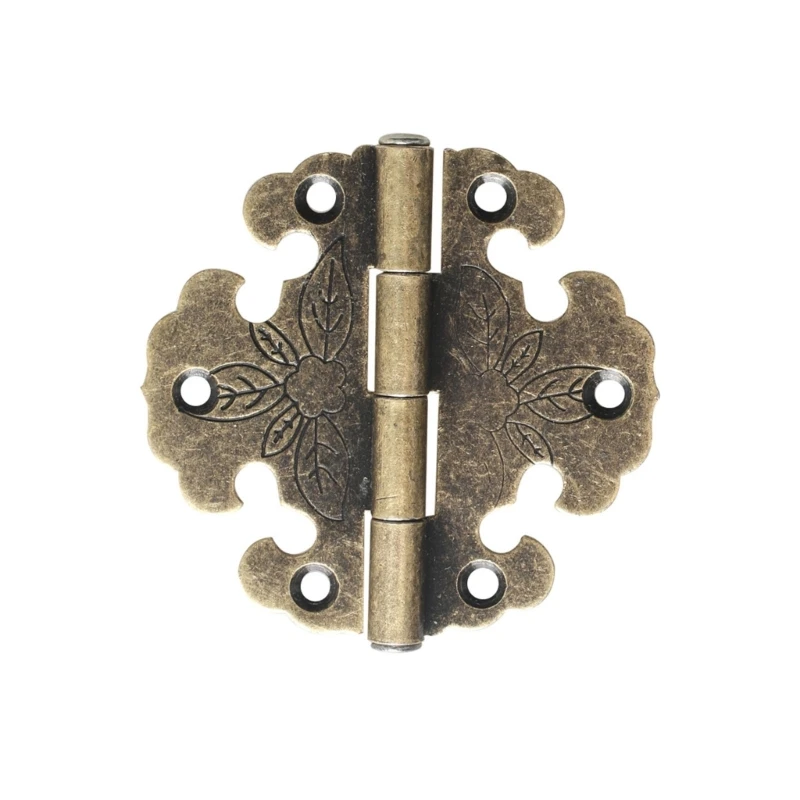 

10 x Hinges Antique Lace Decor Door Cabinet Jewelry Box Hinges Drawer Furniture Fashion Chinese Style for Wood Cupboard Dropship