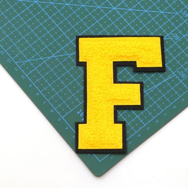 Varsity Chenille Iron On Letter Patch 10.8cm English Letters A To