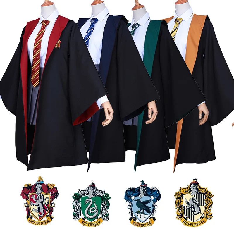 Gryffindor Harry Potter Magic Cape Cosplay Costume for Adults and Kids