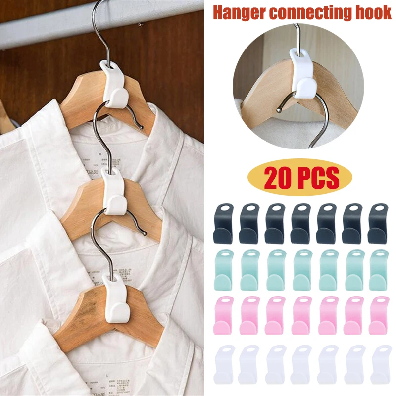 30pcs/pack Clothes Hanger Connector Hooks, Magic Hanger Hooks