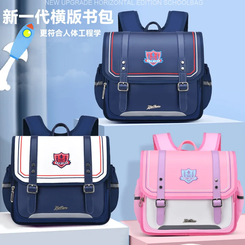Horizontal Spine-Protecting Backpack for Elementary Girls Grades 1-4,Burden-Reducing School Bag Ergonomic Kids Bookbag 1