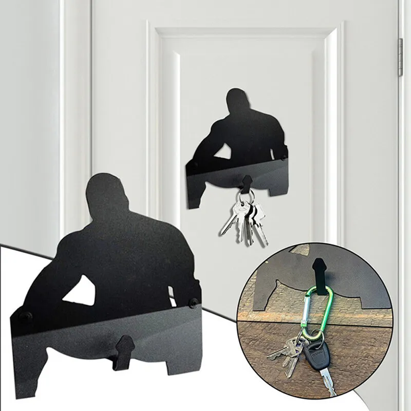 

Metal Barry Wood Funny Key Holder Hook Creative Adult Wall Hanging Home Room Bedroom Door Key Hanger Holder