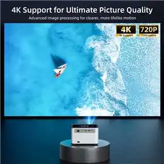 Xnano X3Pro 스마트 프로젝터 기본 720P 안드로이드 11 190ANS 4K 디코드 이중 와이파이 BT5.0 휴대용 홈 시네마