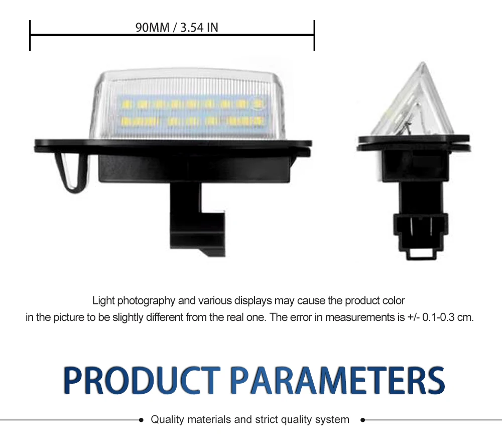 LED-Kennzeichenbeleuchtung, hintere Nummernschildleuchte für Mitsubishi Outlander Eclipse Cross Lancer Galant Xpander i-MiEV & Like – Detail 8