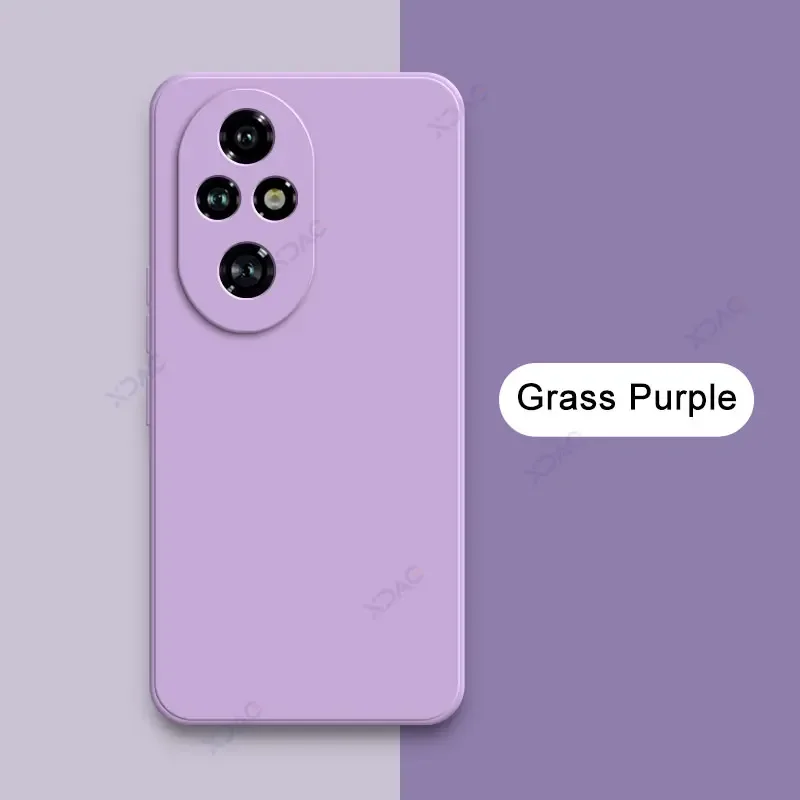 Premium Square Liquid Silicone Phone Case with Lens Protection, Double Liner Design