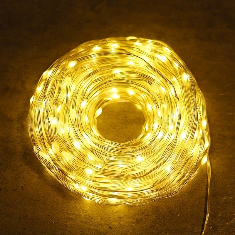 

Festoon 5m 10m 20m LED Fairy Lights Christmas Decorations For Home 2024 Wedding Decors Outdoor Indoor String Light Battery USB