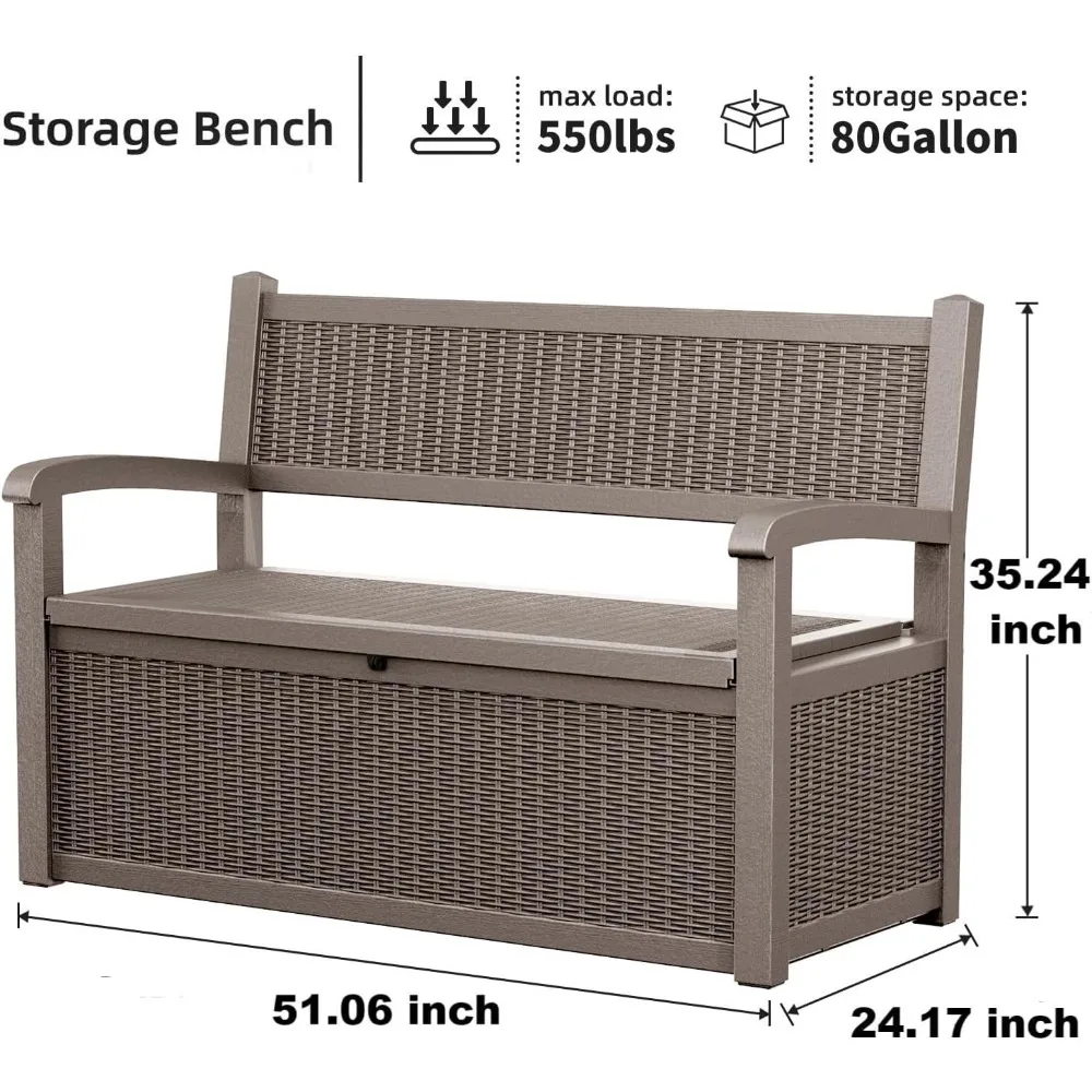Durable Waterproof Storage Bench
