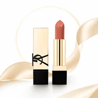Rouge à lèvres YSL Rouge Pur Couture Satin Mini NM Nu Muse 1,3 g, hydratant, longue tenue, avec des céramides, soin nourrissant pour les lèvres 1