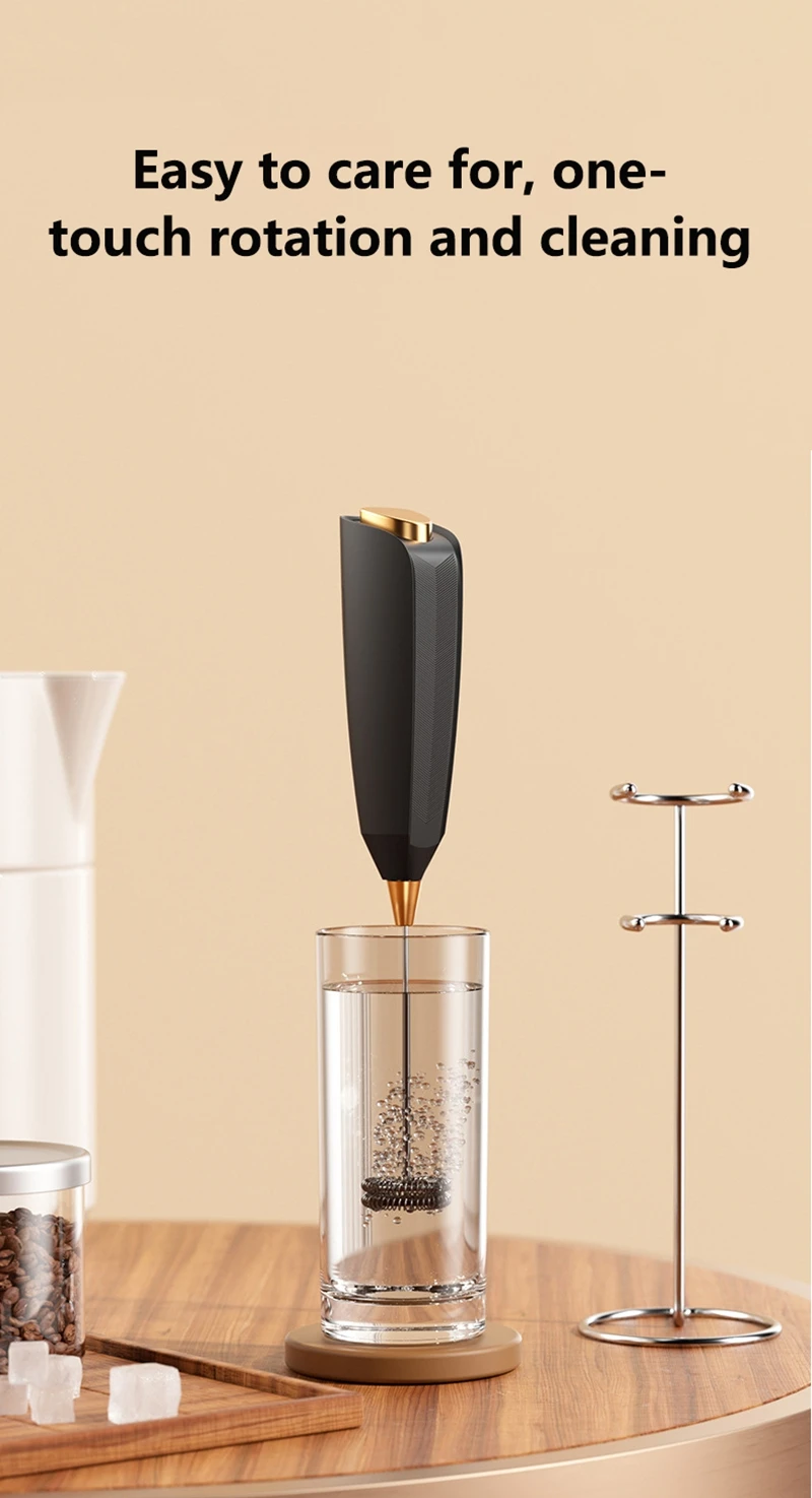 Wireless Milk Frother - Electric Handheld Foam Maker | USB Rechargeable 15s Fast Frothing