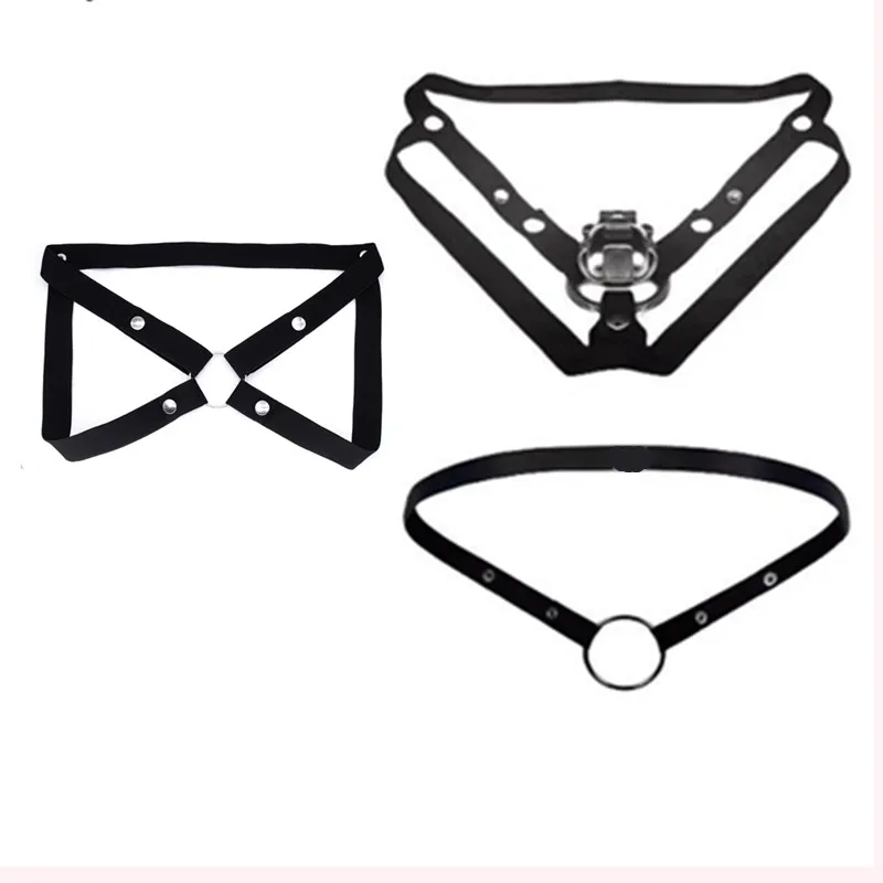 Penis Chastity Cage Chastity Lock Sex Toy Chastity Cage Accessory New Male Chastity Cage Anti-off Device Elastic Band Auxiliary Belt Adjustable Ring Rope Les Scrotum Rings Sex Toys