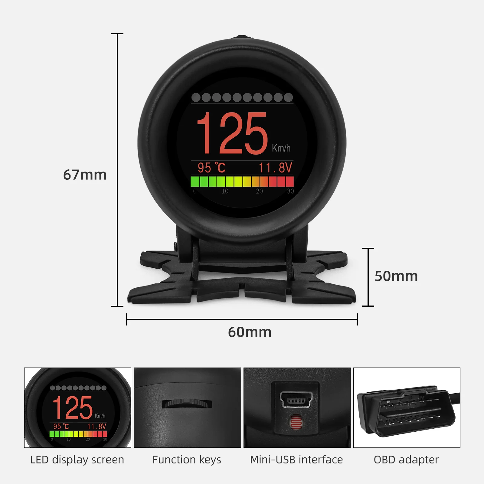 ڵ  ӵ 跮 OBD º ǻ ڵ ÷ , OBD HUD  ÷, Ʈ ÷ ӵ, OBD2