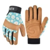 1 Pair Goatskin Leather Garden Gloves for Weeding Digging Planting Rose Flower for Women Thorn Proof Working Gardening Gloves 1