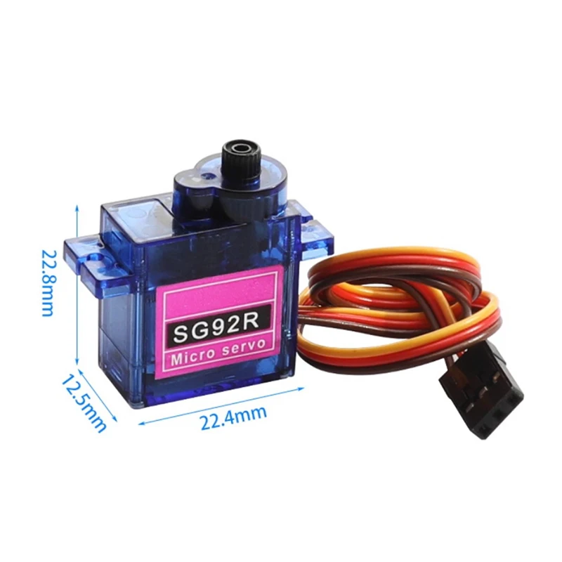 1Set 180/360 Degree SG92R 2.5KG Micro 9g Servo Nylon Carbon Fiber Gears Replace SG90 For RC Model Aeromodelling Helicopter Parts