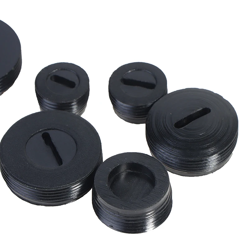 10pcs Black Plastic Screw Carbon Brush Holder Caps Case Dia. 12mm/13mm / 14mm / 15mm / 16mm / 17mm/18mm / 20mm / 22mm