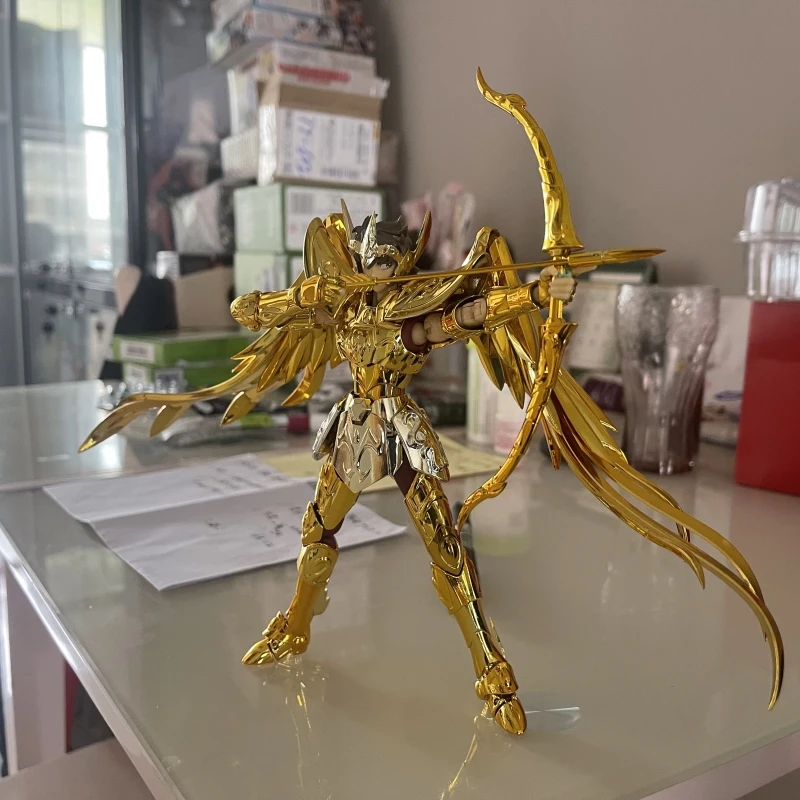 Figura de acción de los Caballeros del Zodíaco de 17 cm, modelo nuevo de Saint Seiya Myth Cloth Ex Sagitario Aiolos, armadura de metal de 24 quilates, juguetes de regalo