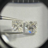 DJMAX Rare Princess Cut Moissanite Loose Stone 0.35-10ct Super White Certified Princess Square Shape Moissanite Diamonds 2