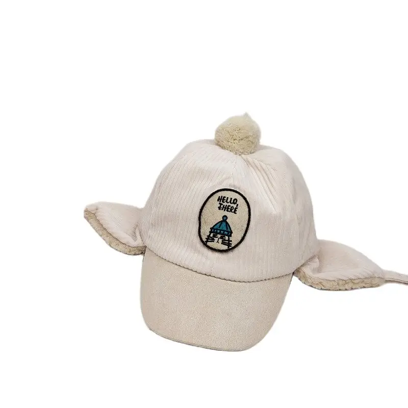 Winter Warm Kids Boys Hats Fur Lining Earcuff Cartoon Caps