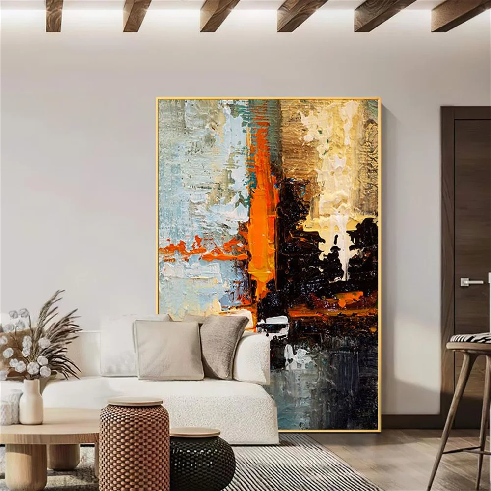 

100% Hand Painted Oil Painting Original Abstract Colorful Canvas Art Handmade Creative Oil Painting For Modern Living Room Decor