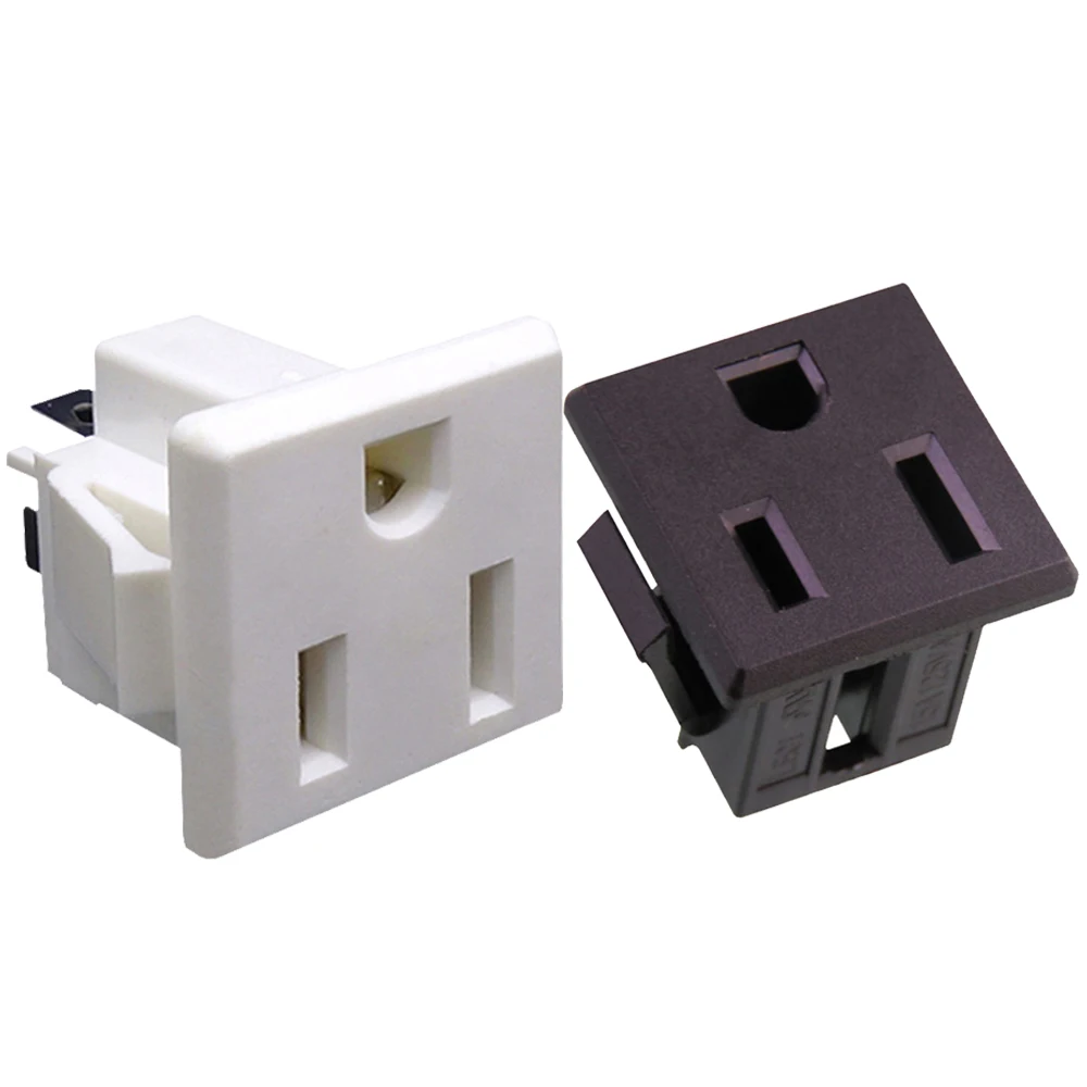Schwarz Weiß 125 V 15 A US 5-15R AC PDU USV Steckdose 3p amerikanische elektrische Panel-Buchse AC-Buchse Typ B