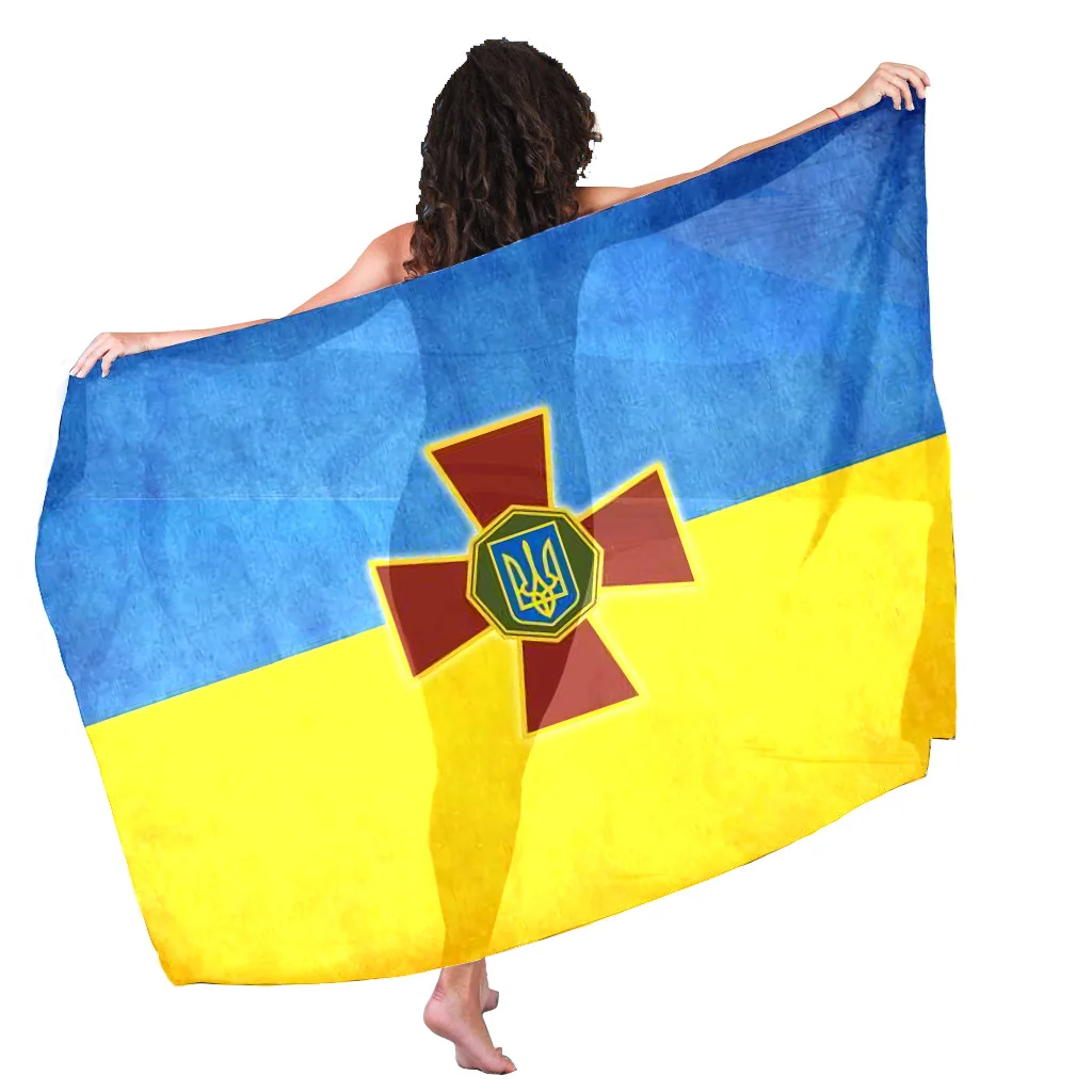 Украинский флаг поддержка желтого синего цветов новые стильные сублимационные