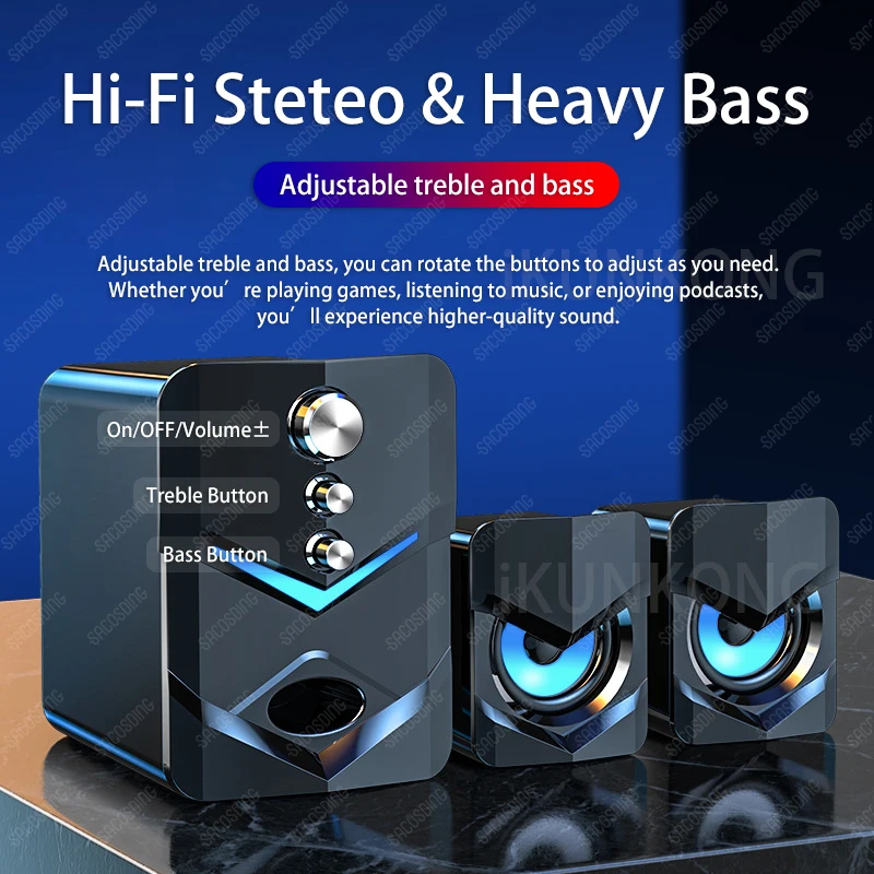 Home Theater System Caixa De Som PC Bass Subwoofer Bluetooth Speaker Computer Speakers Music Boombox Desktop Laptop Altavoces TV - Image 3