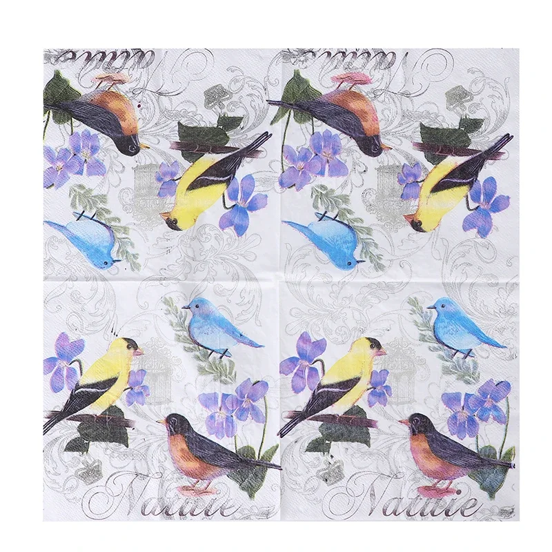 Chinese Flower and Bird Printing Paper Napkin Wedding Foodgrad paper napkins,disposable paper placemats,tissue paper decoration