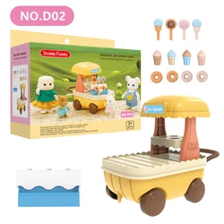 Woodland Animal Dollhouse Furniture Set: Miniature Bedroom, Kitchen, and Bathroom Accessories (Chocolate)
