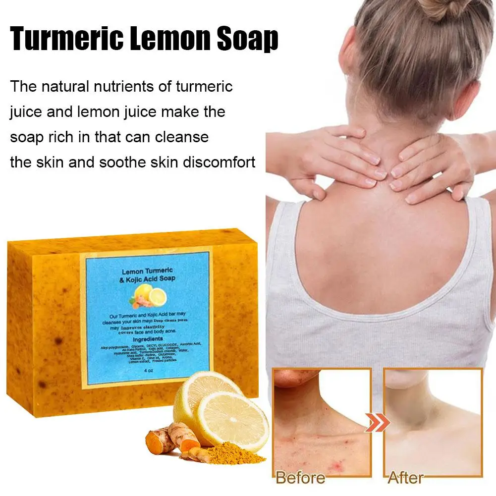 Turmeric & Kojic Acid Brightening Soap Turmeric Soap Ginger Hand-made Soapkojic Acid Lemon Bath Cold C6n5 turmeric soap kojic acid soap
