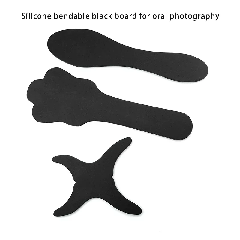 1pcs Bendable Dental Photo Contrast Board Orthodontic Black Soft Silicone Anterior Lingual Buccal Contrastor Dental Tools