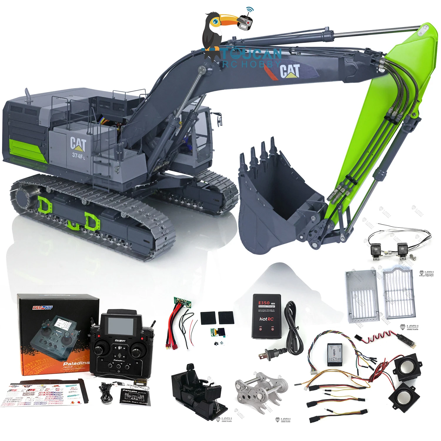 Lesu Metal Rc Hydraulic Excavator Cat 