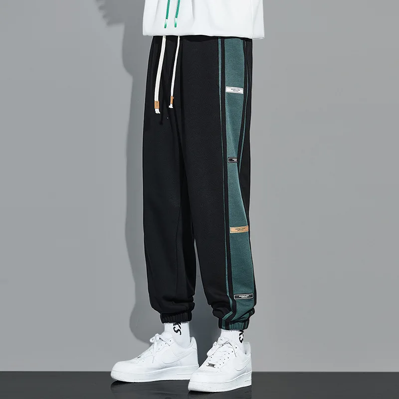 

Sports Pants Men's Thin 2023 Summer New Korean Style Ankle Tied Casual Pants Men's Stitching Harem Sweatpants Men Fashion Brands