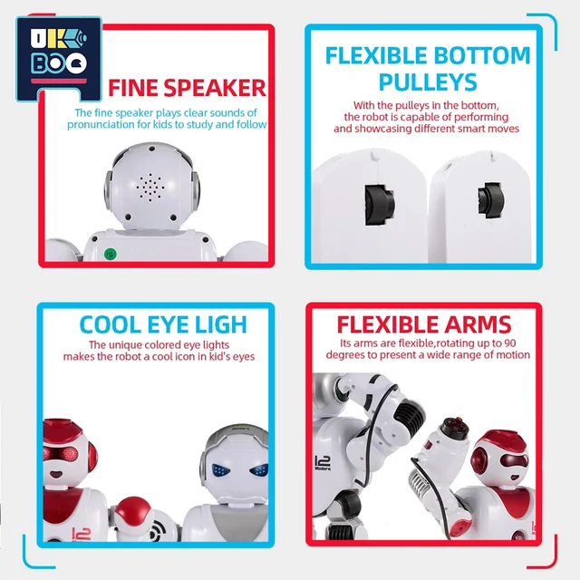 UKBOO Fighting RC Robot Remote Contro Intelligent Police Strike Force Policewoman Program Educational Toys for Children Kid Gift 4